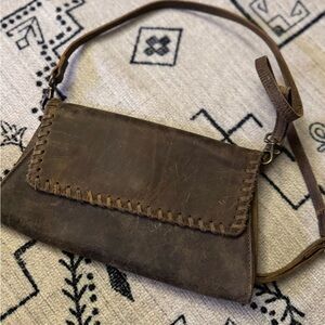 Brown Leather Crossbody Bag